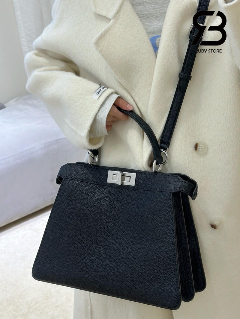 Túi Fendi Peekaboo ISeeU Medium Size 33 màu đen da bê cao cấp