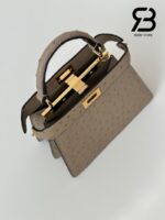 Túi Fendi Peekaboo ISeeU Petite Size 20 Beige Ostrich cao cấp