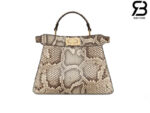 Túi Fendi Peekaboo ISeeU Petite Size 20 Beige Python cao cấp