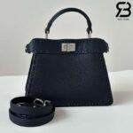 Túi Fendi Peekaboo ISeeU Petite Size 20 Black Grained Calfskin Hand Sewn Best Da Ý