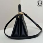Túi Fendi Peekaboo ISeeU Petite Size 20 Black Interlace Leather Best Da Ý