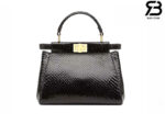 Túi Fendi Peekaboo ISeeU Petite Size 20 Black Python cao cấp