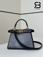 Túi Fendi Peekaboo ISeeU Petite Size 20 Black Python cao cấp