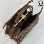Túi Fendi Peekaboo ISeeU Petite Size 20 Dark Brown Interlace Leather Best Da Ý