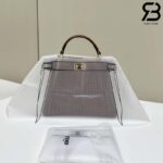 Túi Fendi Peekaboo ISeeU Petite Size 20 Dark Brown Interlace Leather Best Da Ý