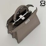 Túi Fendi Peekaboo ISeeU Petite Size 20 Etoupe Grained Calfskin Hand Sewn Best Da Ý