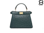 Túi Fendi Peekaboo ISeeU Petite Size 20 màu xanh đà điểu cao cấp