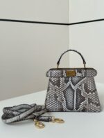 Túi Fendi Peekaboo ISeeU Petite Size 20 Grey Python sang trọng