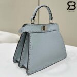 Túi Fendi Peekaboo ISeeU Petite Size 20 Light Blue Grained Calfskin Hand Sewn Best Da Ý