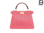 Túi Fendi Peekaboo ISeeU Petite Size 20 Pink Interlace Leather Best Da Ý