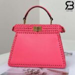 Túi Fendi Peekaboo ISeeU Petite Size 20 Pink Interlace Leather Best Da Ý