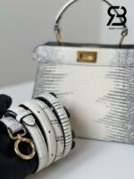 Túi Fendi Peekaboo ISeeU Petite Size 20 White Lizard chính hãng