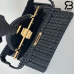 Túi Fendi Peekaboo ISeeU Small Size 27 Black Interlace Leather Best Da Ý