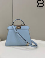 Túi Fendi Peekaboo ISeeU Small Size 27 Blue Calfskin Xanh Dương Best Da Ý