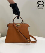 Túi Fendi Peekaboo ISeeU Small Size 27 Brown Calfskin Màu Nâu Best Da Ý