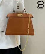 Túi Fendi Peekaboo ISeeU Small Size 27 Brown Calfskin Màu Nâu Best Da Ý