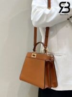 Túi Fendi Peekaboo ISeeU Small Size 27 Brown Calfskin Màu Nâu Best Da Ý