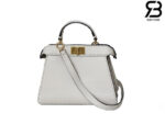 Túi Fendi Peekaboo ISeeU Small Size 27 Cream White Grained Calfskin Hand Sewn Best Da Ý