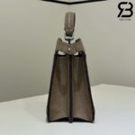 Túi Fendi Peekaboo ISeeU Small Size 27 Etoupe Grey Grained Calfskin Hand Sewn Best Da Ý
