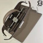 Túi Fendi Peekaboo ISeeU Small Size 27 Etoupe Grey Grained Calfskin Hand Sewn Best Da Ý