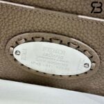 Túi Fendi Peekaboo ISeeU Small Size 27 Etoupe Grey Grained Calfskin Hand Sewn Best Da Ý