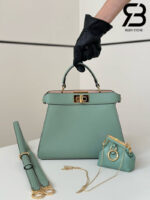 Túi Fendi Peekaboo ISeeU Small Size 27 Mint Green Calfskin Xanh Mint Best Da Ý