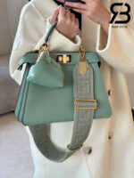 Túi Fendi Peekaboo ISeeU Small Size 27 Mint Green Calfskin Xanh Mint Best Da Ý