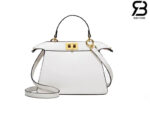 Túi Fendi Peekaboo ISeeU Small Size 27 White Calfskin Trắng Best Da Ý