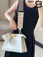 Túi Fendi Peekaboo ISeeU Small Size 27 White Calfskin Trắng Best Da Ý