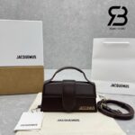 Túi Jacquemus Le Bambino 17Cm Chocolate Shiny Calfskin sang trọng