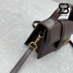 Túi Jacquemus Le Bambino 17Cm Chocolate Shiny Calfskin cao cấp