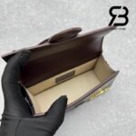 Túi Jacquemus Le Bambino 17Cm Chocolate Shiny Calfskin cao cấp