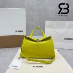 Túi Jacquemus The small Valérie Acid Green Goatskin 24CM Xanh Lá Best Da Ý góc nghiêng