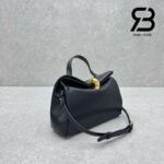 Túi Jacquemus The small Valérie Black Goatskin 24CM Màu Đen Best Da Ý với khóa logo tinh xảo