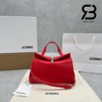 Túi Jacquemus The small Valérie Red Goatskin 24CM Màu Đỏ chính hãng, góc nghiêng chi tiết