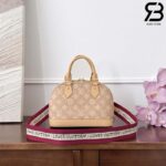 Túi LV Alma BB M25728 Travels With Grace Coddington Meowgram Canvas Màu Kem Best Quality