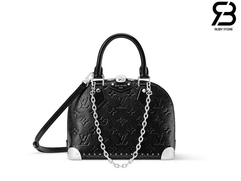 Túi LV Alma Trunk BB H27 M27812 Black Monogram Saga Calfskin Màu Đen Best Quality
