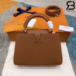 Túi LV Capucines BB M25089 Tan Taurillon Màu Nâu Best Quality