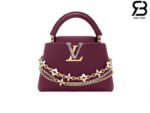 Túi LV Capucines Mini M27034 Plum Taurillon Màu Tím Mận 21CM Best Quality