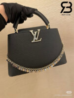 Túi LV Confetti Capucines BB Black M28197 Đen 27CM Best Quality