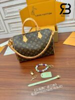 Túi LV Speedy Soft 30 Lucky Monogram Canvas Màu Nâu Best Quality góc nghiêng chi tiết