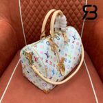 Túi LV x TM Speedy Soft 30 White Multicolor Canvas Best Quality với logo tinh tế