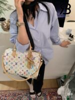 Túi LV x TM Speedy Soft 30 White Multicolor Canvas Best Quality sang trọng