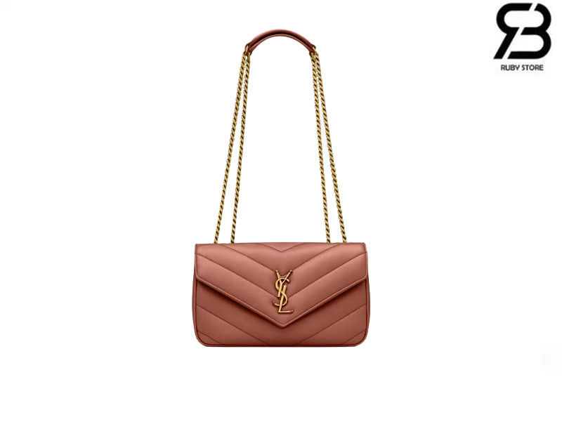 Túi YSL Loulou Small in Matelassé Size 24 Hortensia Lambskin màu hồng đẹp