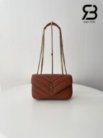 Túi YSL Loulou Small in Matelassé Size 24 Hortensia Lambskin Màu Hồng Chính Hãng