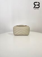 Túi YSL Loulou Small in Matelassé Size 24 White Lambskin màu trắng chính hãng