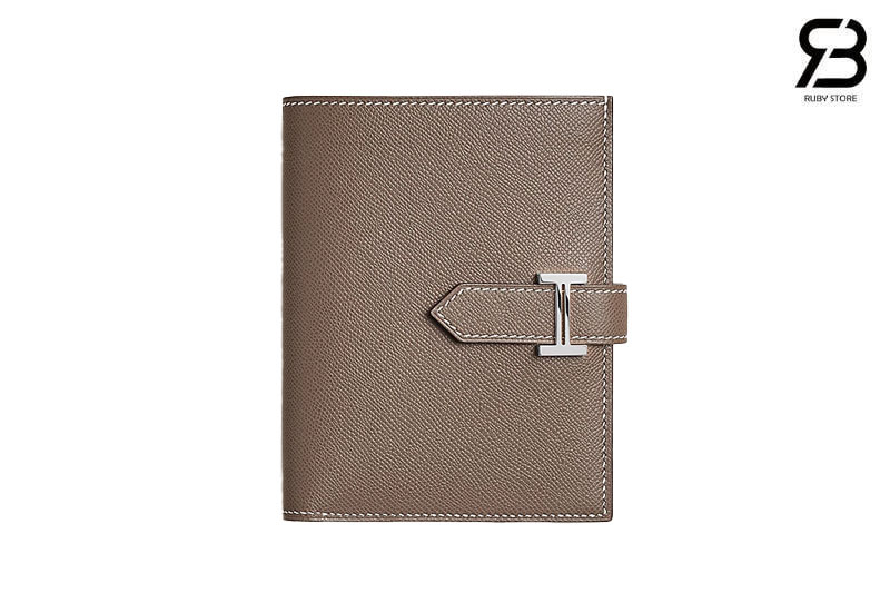 Ví Hermes Bearn Compact Wallet Etoupe Madame Calfskin PHW Best Pháp
