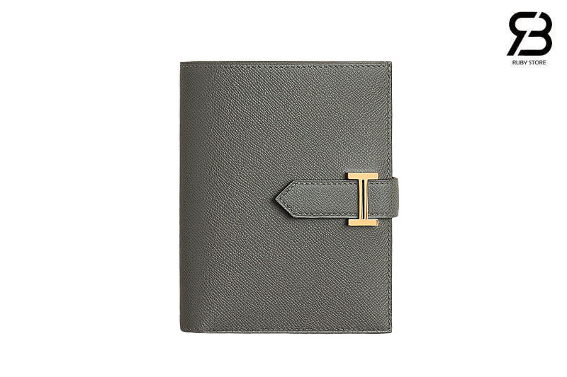 Ví Hermes Bearn Compact Wallet Gris Meyer Madame Calfskin GHW Best Pháp