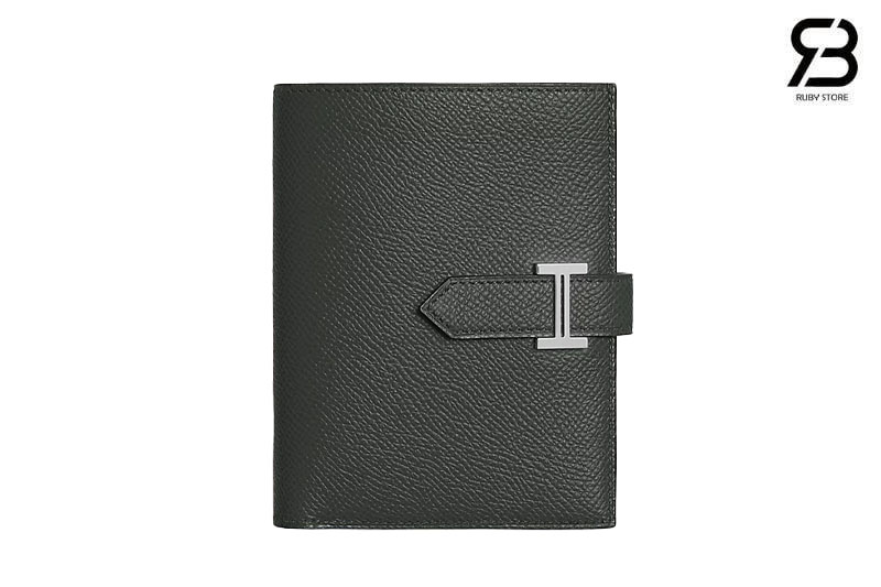 Ví Hermes Bearn Compact Wallet Vert Mangrove Epsom PHW Best Pháp