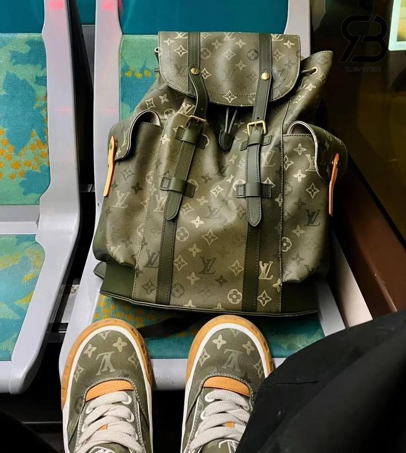 Ba Lô LV Christopher MM Monogram Surplus Khaki M27080 chất lượng cao